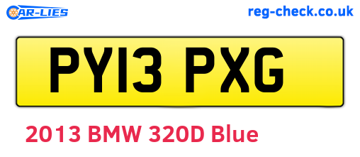 PY13PXG are the vehicle registration plates.
