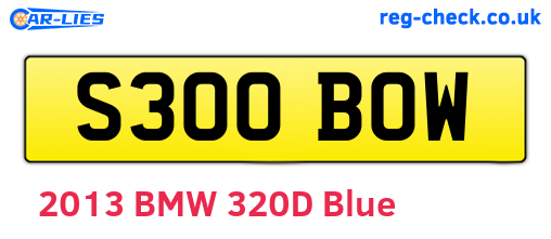 S300BOW are the vehicle registration plates.