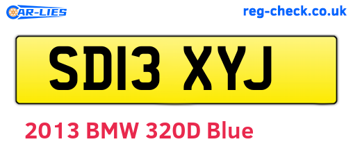 SD13XYJ are the vehicle registration plates.