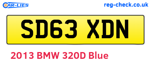 SD63XDN are the vehicle registration plates.