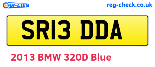 SR13DDA are the vehicle registration plates.