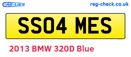 SS04MES are the vehicle registration plates.