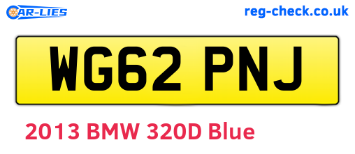 WG62PNJ are the vehicle registration plates.