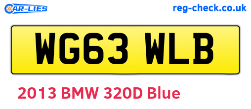 WG63WLB are the vehicle registration plates.
