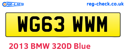 WG63WWM are the vehicle registration plates.