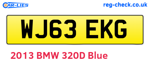 WJ63EKG are the vehicle registration plates.