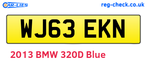 WJ63EKN are the vehicle registration plates.