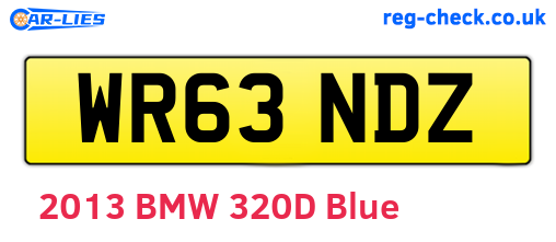 WR63NDZ are the vehicle registration plates.