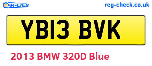 YB13BVK are the vehicle registration plates.