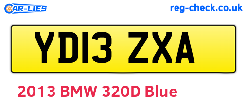 YD13ZXA are the vehicle registration plates.