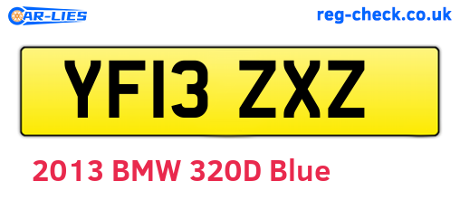 YF13ZXZ are the vehicle registration plates.