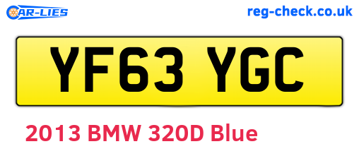 YF63YGC are the vehicle registration plates.