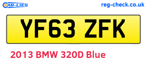 YF63ZFK are the vehicle registration plates.