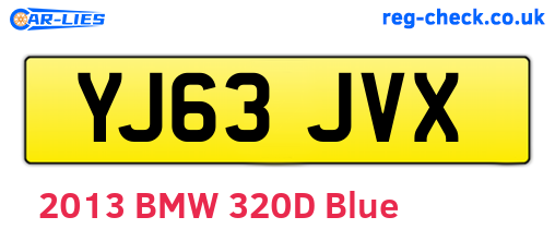 YJ63JVX are the vehicle registration plates.