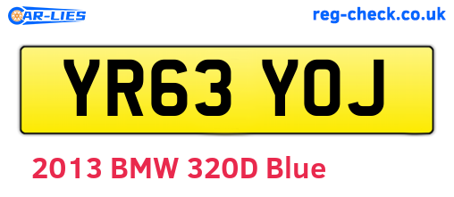 YR63YOJ are the vehicle registration plates.