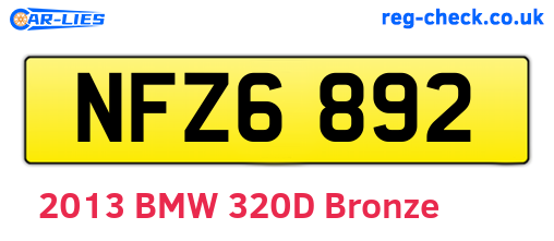 NFZ6892 are the vehicle registration plates.