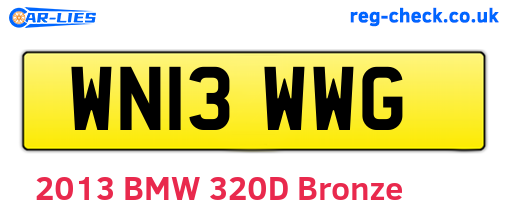 WN13WWG are the vehicle registration plates.