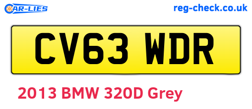 CV63WDR are the vehicle registration plates.