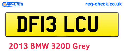 DF13LCU are the vehicle registration plates.