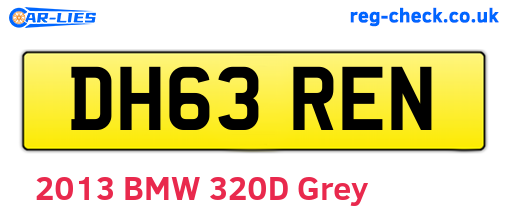 DH63REN are the vehicle registration plates.