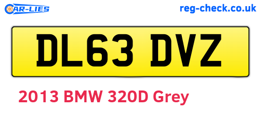 DL63DVZ are the vehicle registration plates.