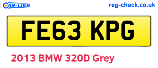 FE63KPG are the vehicle registration plates.