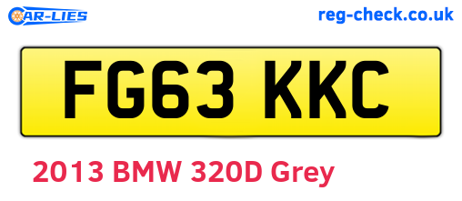 FG63KKC are the vehicle registration plates.