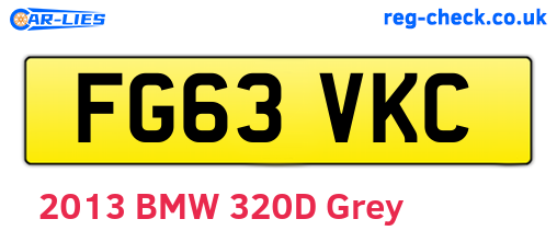 FG63VKC are the vehicle registration plates.