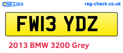 FW13YDZ are the vehicle registration plates.