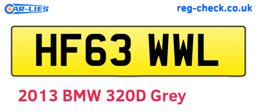HF63WWL are the vehicle registration plates.