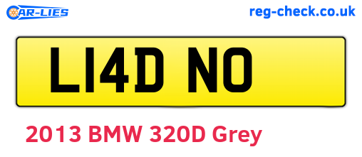 L14DNO are the vehicle registration plates.