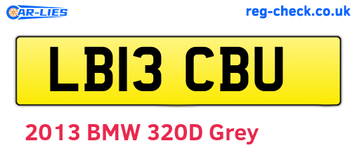 LB13CBU are the vehicle registration plates.