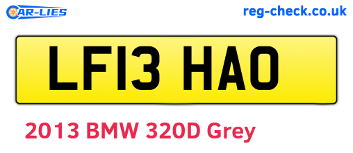 LF13HAO are the vehicle registration plates.