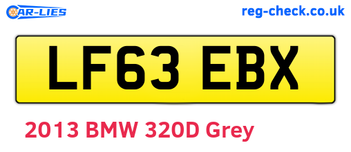 LF63EBX are the vehicle registration plates.