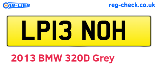 LP13NOH are the vehicle registration plates.