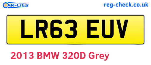 LR63EUV are the vehicle registration plates.