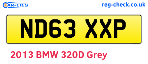 ND63XXP are the vehicle registration plates.