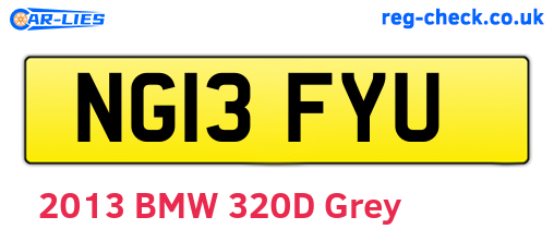 NG13FYU are the vehicle registration plates.