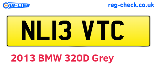 NL13VTC are the vehicle registration plates.