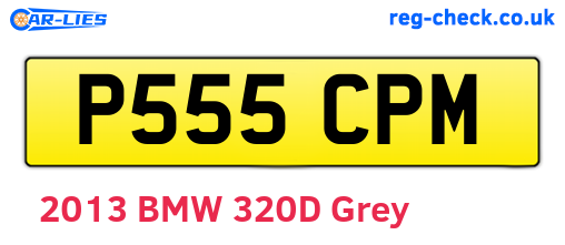 P555CPM are the vehicle registration plates.