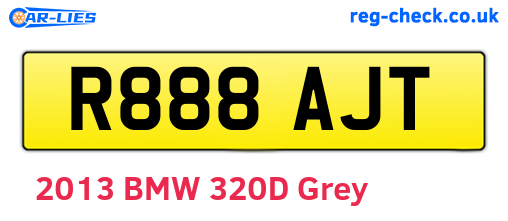 R888AJT are the vehicle registration plates.