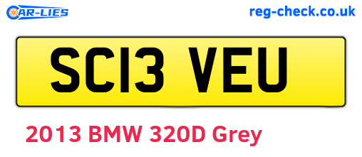 SC13VEU are the vehicle registration plates.