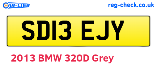 SD13EJY are the vehicle registration plates.