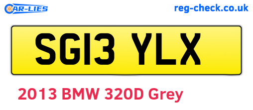 SG13YLX are the vehicle registration plates.