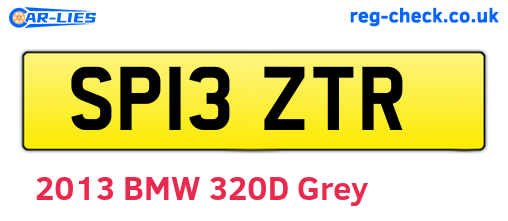 SP13ZTR are the vehicle registration plates.