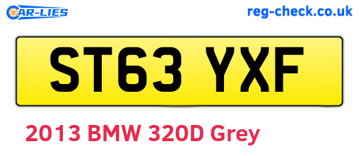 ST63YXF are the vehicle registration plates.