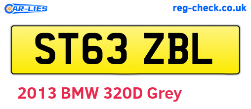 ST63ZBL are the vehicle registration plates.