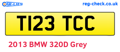 T123TCC are the vehicle registration plates.