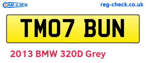 TM07BUN are the vehicle registration plates.