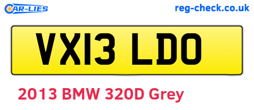 VX13LDO are the vehicle registration plates.